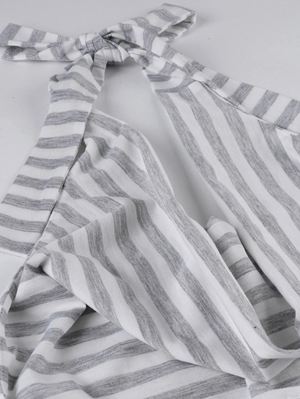 Striped Halter Neck Mini Dress.
