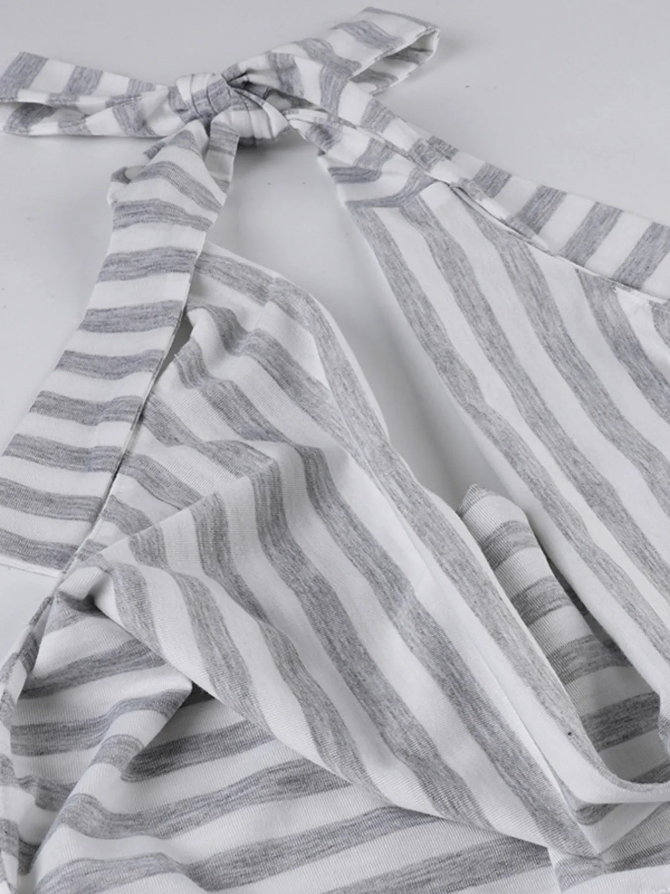 Striped Halter Neck Mini Dress.