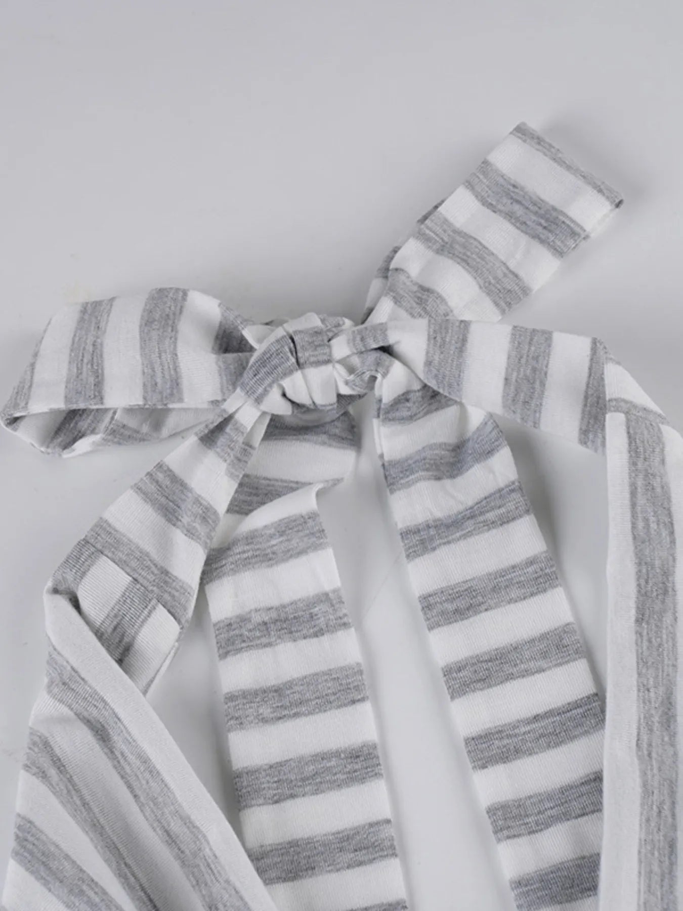 Striped Halter Neck Mini Dress.