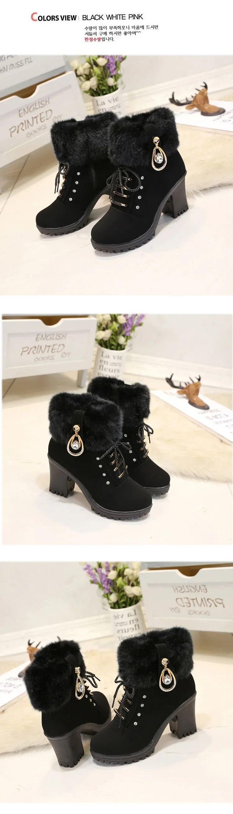 Designer High Heels Elegant Boots