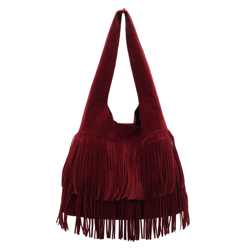 Faux Suede Shoulder Bag for Women