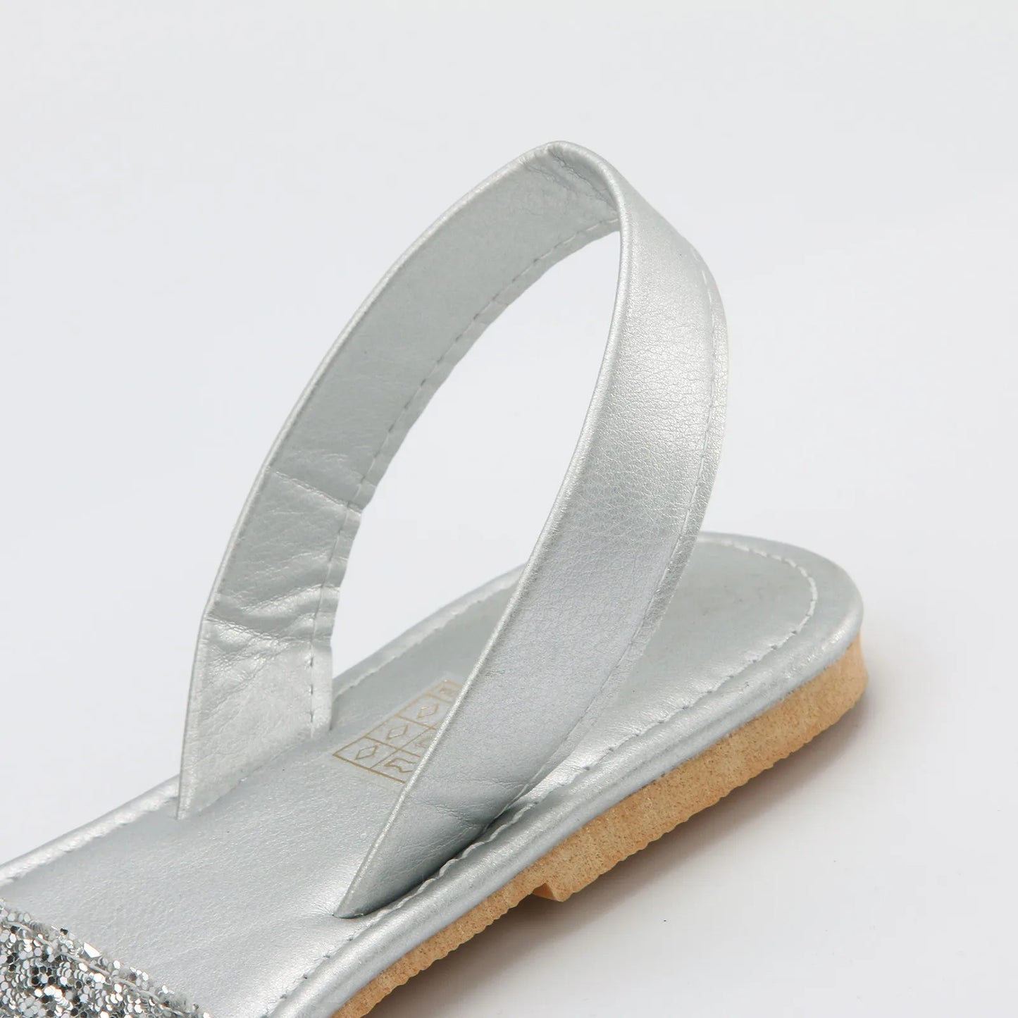 Sequined Flat Fish Mouth Sandals Women