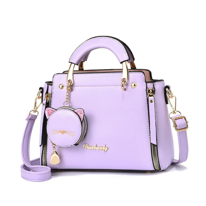 Elegant Cute Cat Top Handle Handbags