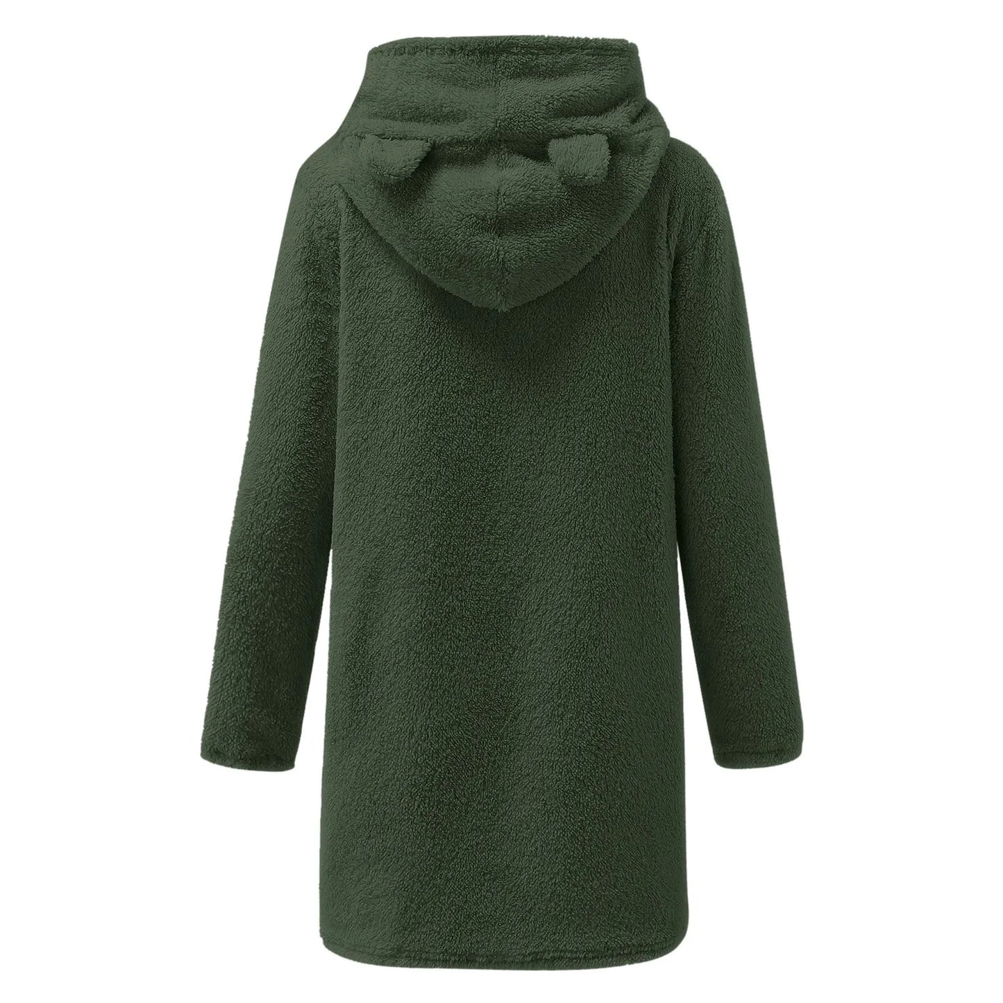 Women Winter Plush Hooded Sweatshirts Fashion Bear Ear Hoodie