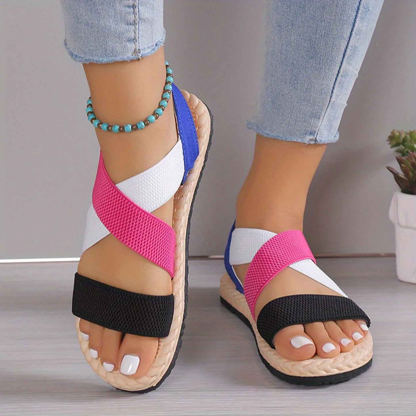 Flat Roman Shoes Beach Sandals Soft Sole