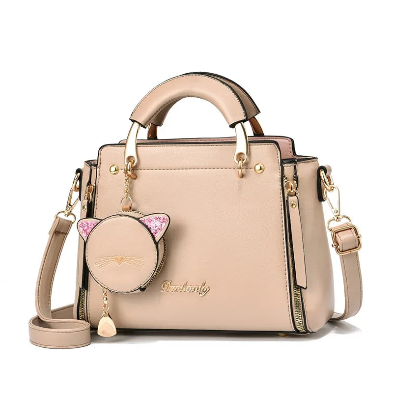 Elegant Cute Cat Top Handle Handbags