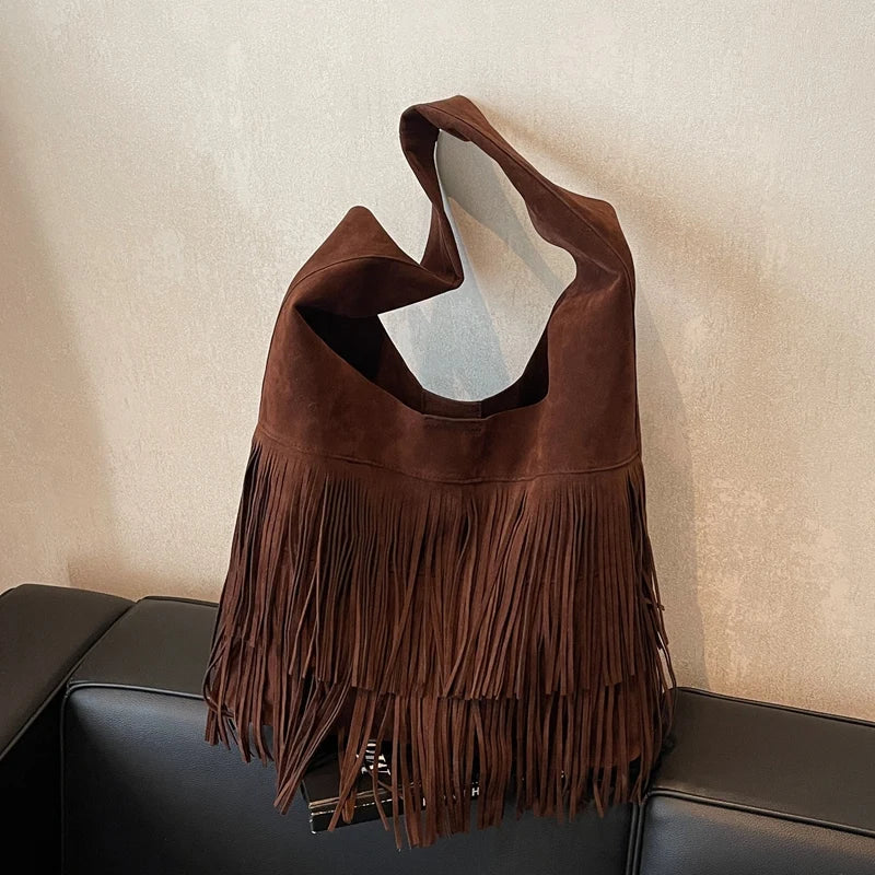 Faux Suede Shoulder Bag for Women