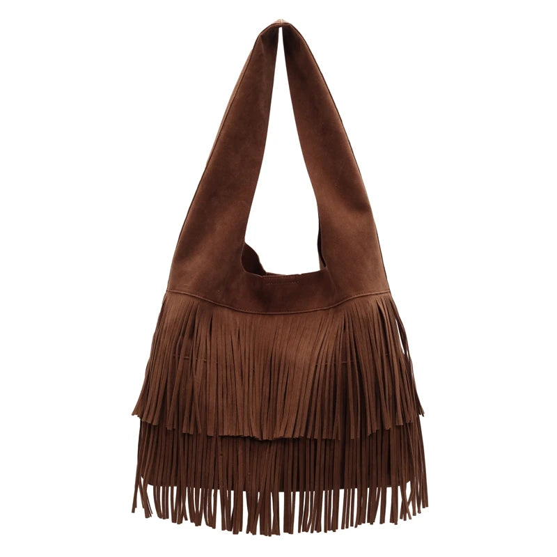 Faux Suede Shoulder Bag for Women