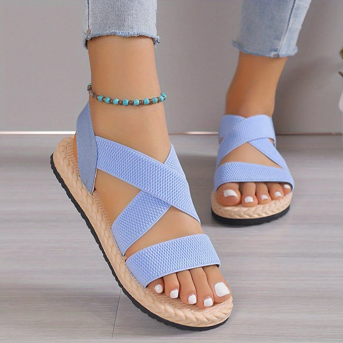 Flat Roman Shoes Beach Sandals Soft Sole