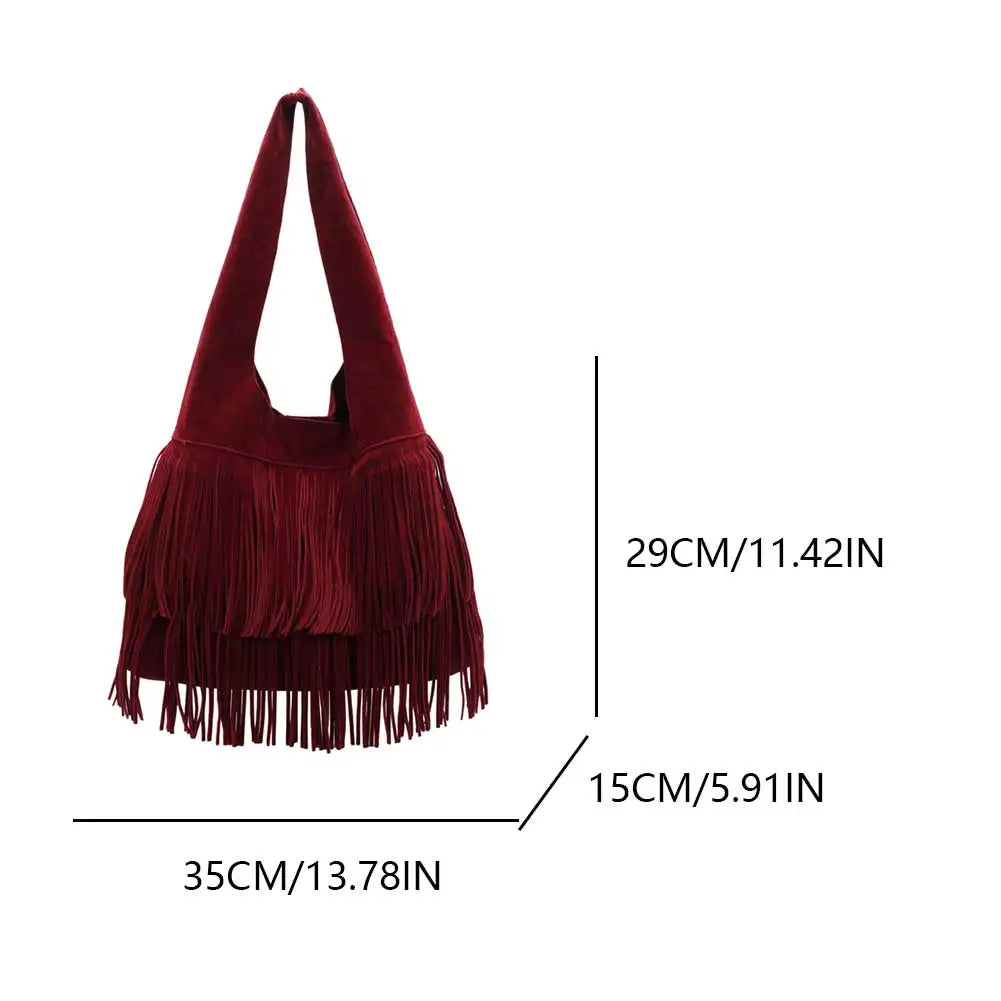 Faux Suede Shoulder Bag for Women