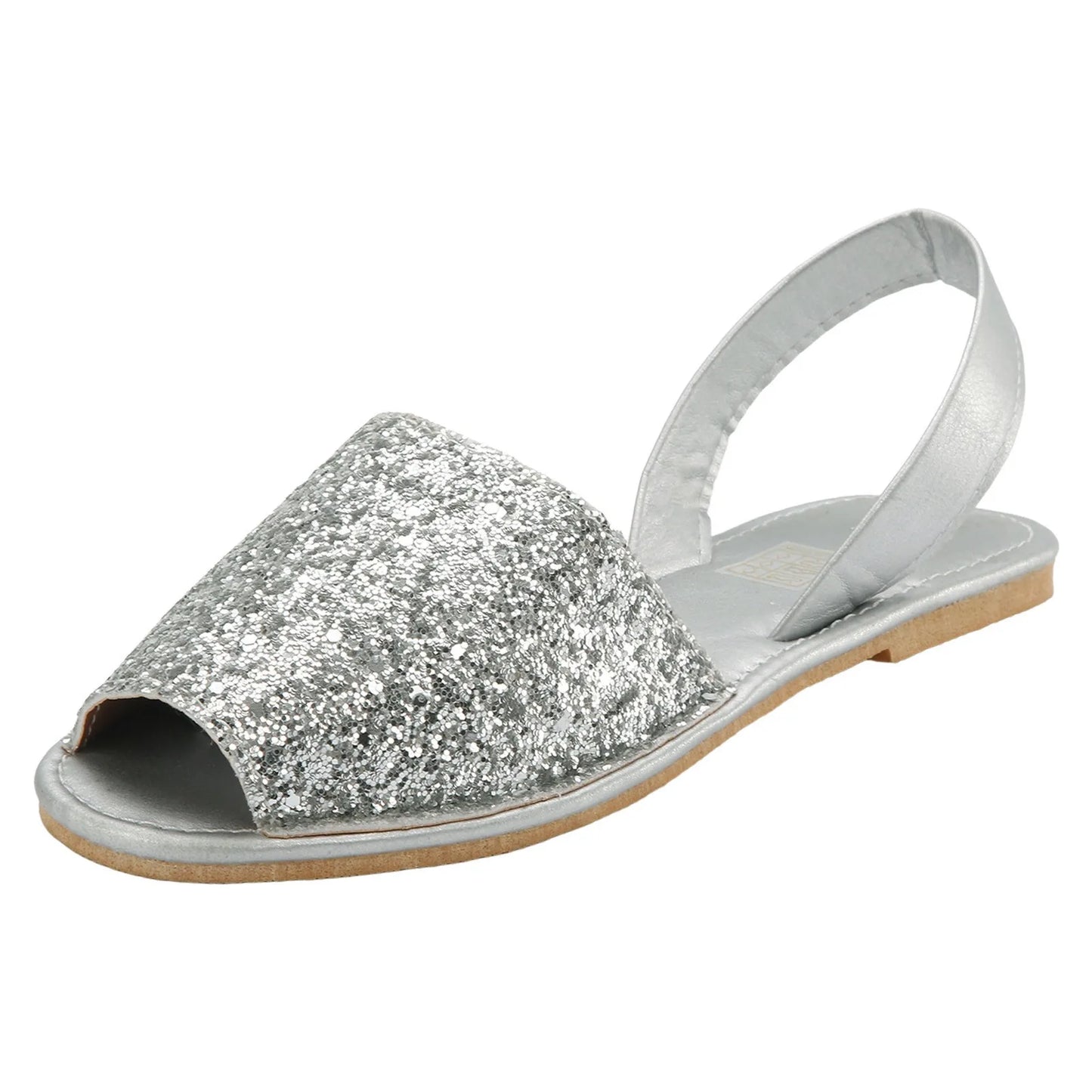 Sequined Flat Fish Mouth Sandals Women