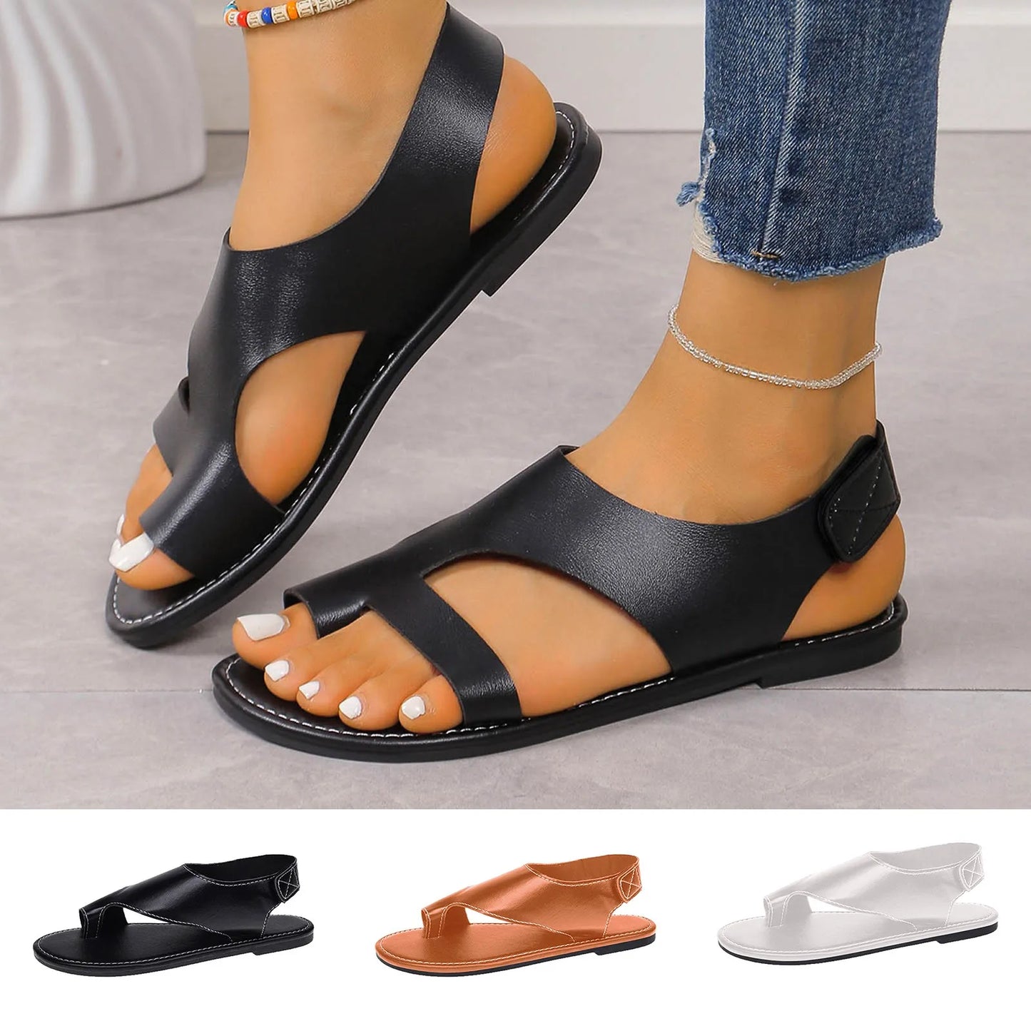 Casual Flat Beach Comfortable Sandals With Arch Support