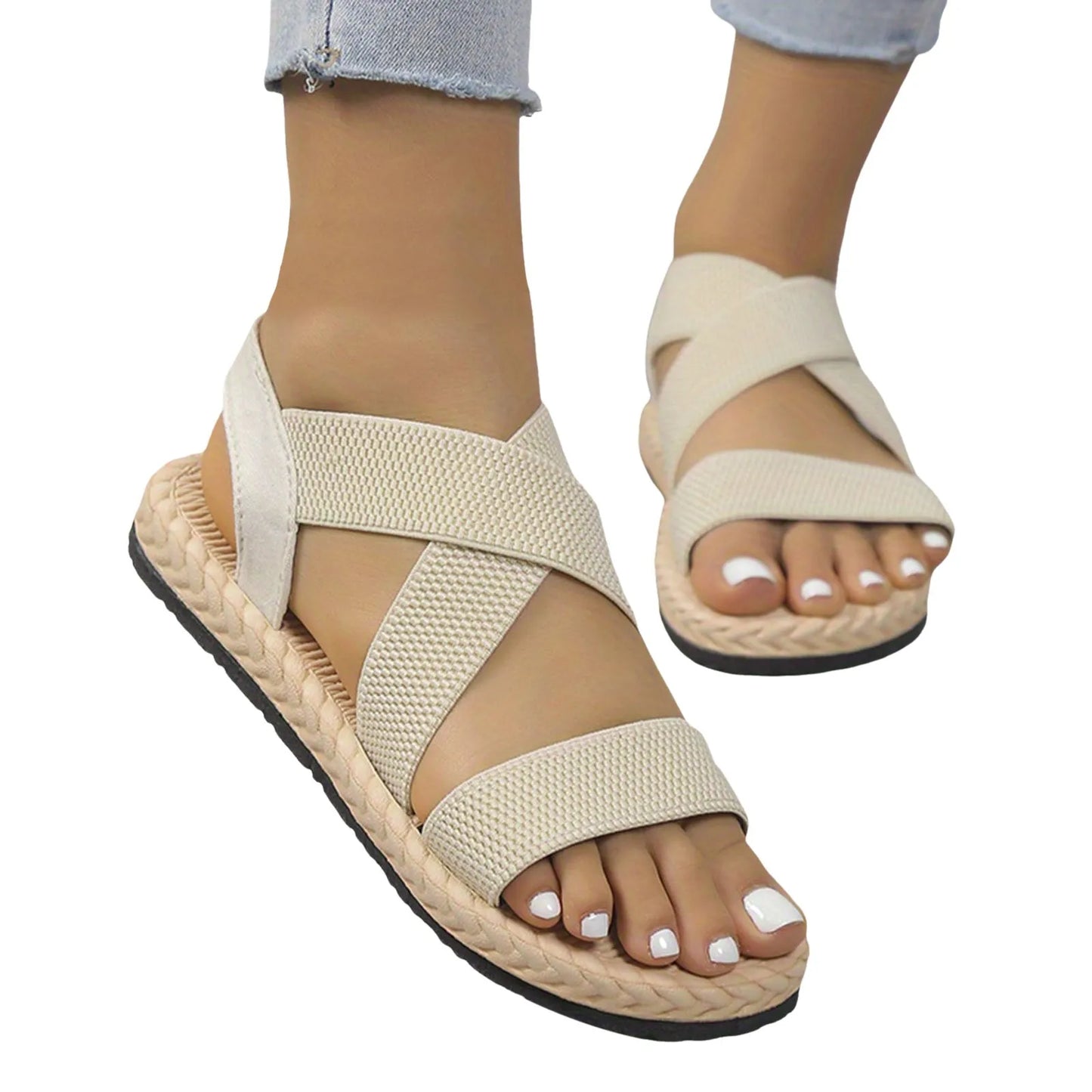 Flat Roman Shoes Beach Sandals Soft Sole