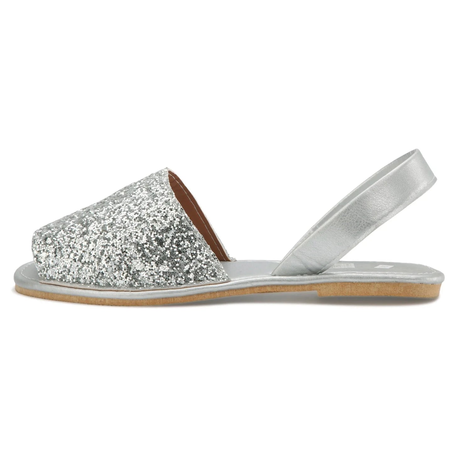 Sequined Flat Fish Mouth Sandals Women