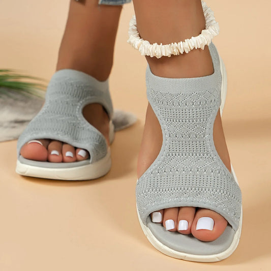 Comfortable  Snakeskin Wedge Sandals For Women