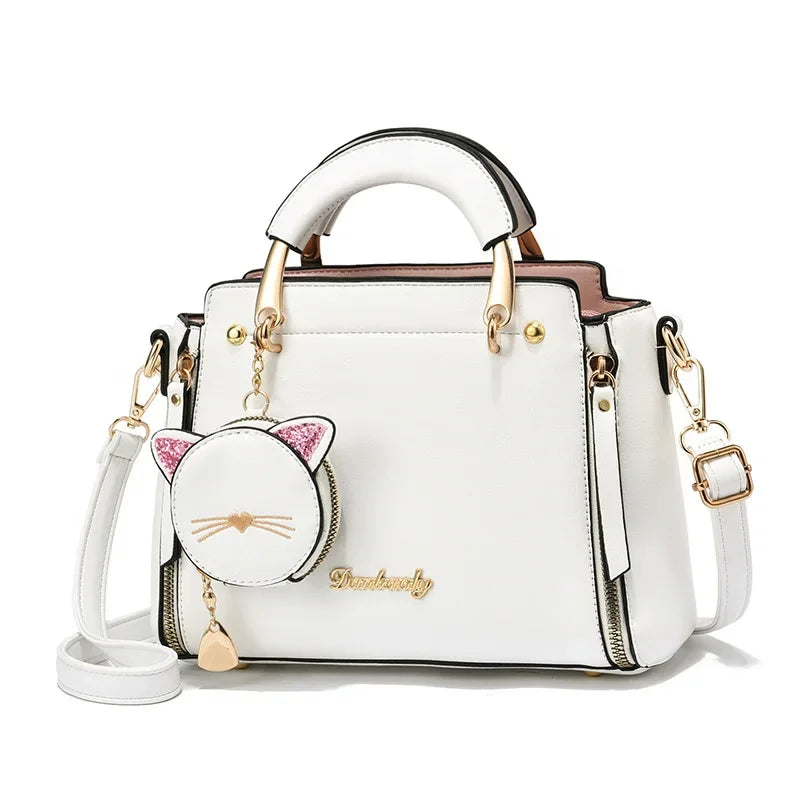 Elegant Cute Cat Top Handle Handbags