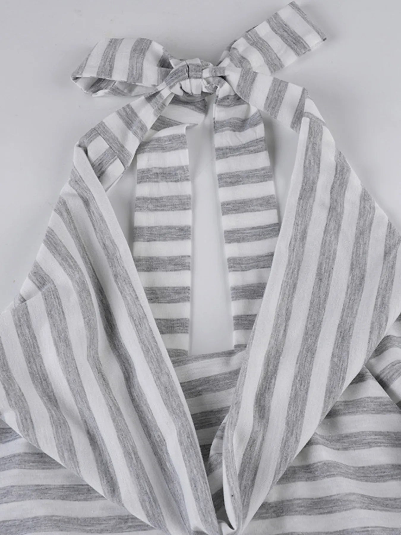 Striped Halter Neck Mini Dress.