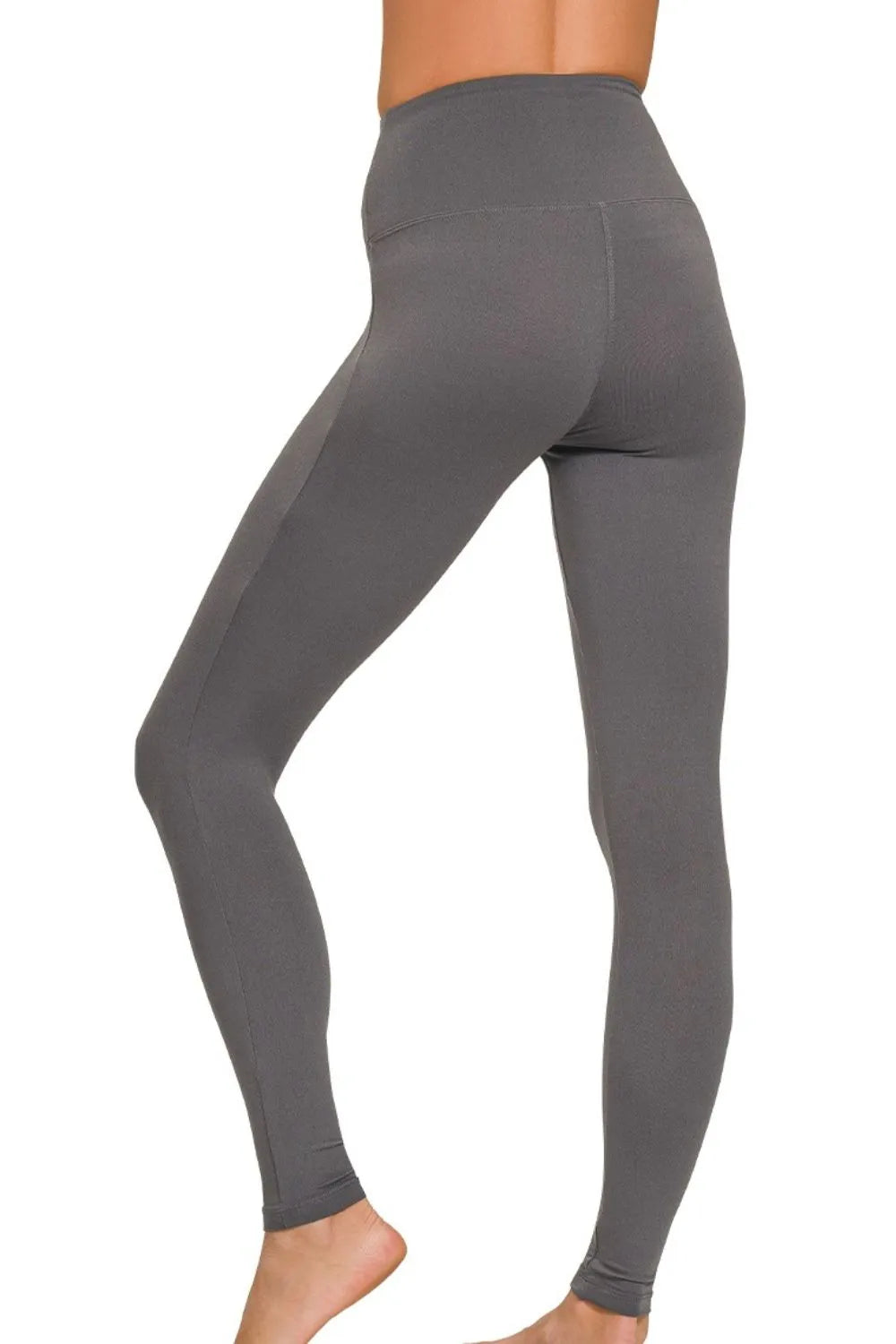 Premium Microfiber Wide Waistband Leggings Trendsi